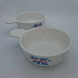 2x Superbowl VXIII 18 Soup Chili Bowl Tampa 1984 Corning Ware Grab It Campbell’s
